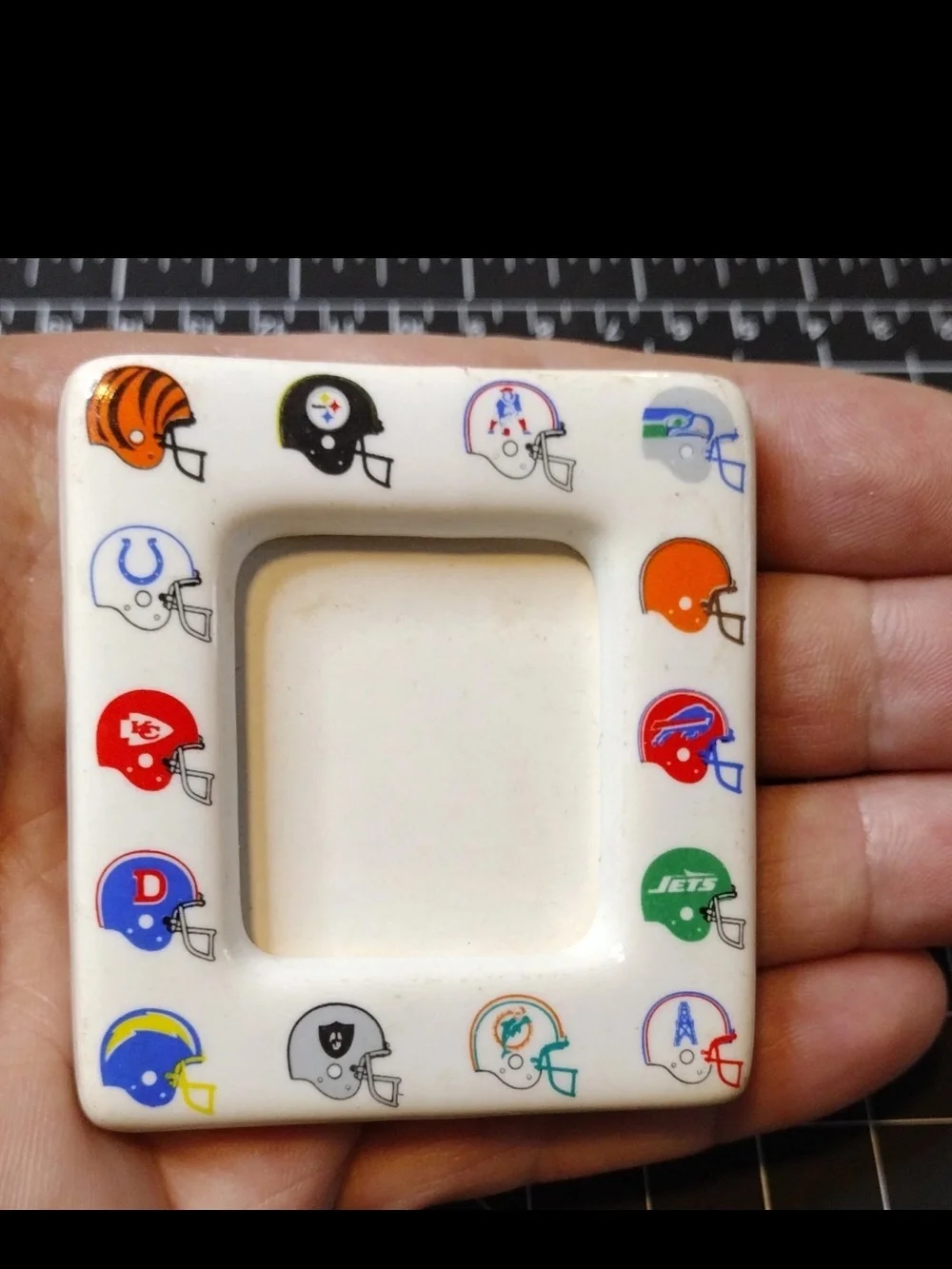 Vintage NFL Picture Frame Magnetic Backing Eastman Kodak Company 1989 NFL AFC